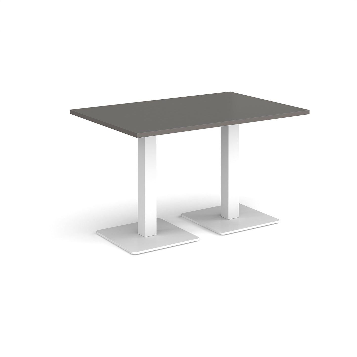 Brescia rectangular dining table with square bases - BDR1200-WH-OG