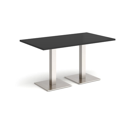 Brescia rectangular dining table with square bases - BDR1400-BS-BK