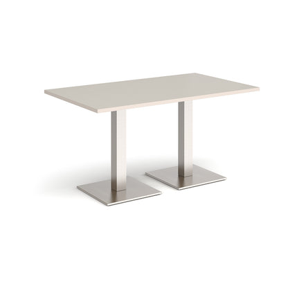 Brescia rectangular dining table with square bases - BDR1400-BS-LG
