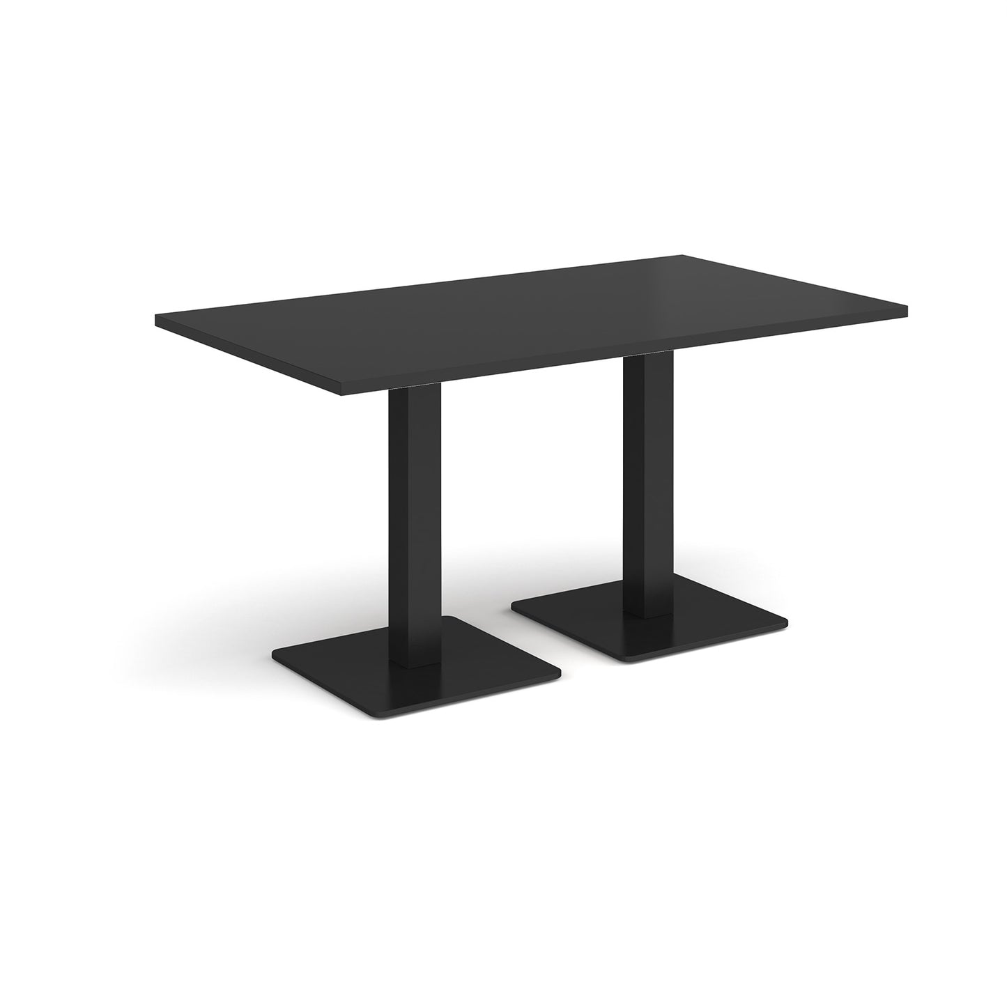 Brescia rectangular dining table with square bases - BDR1400-K-BK