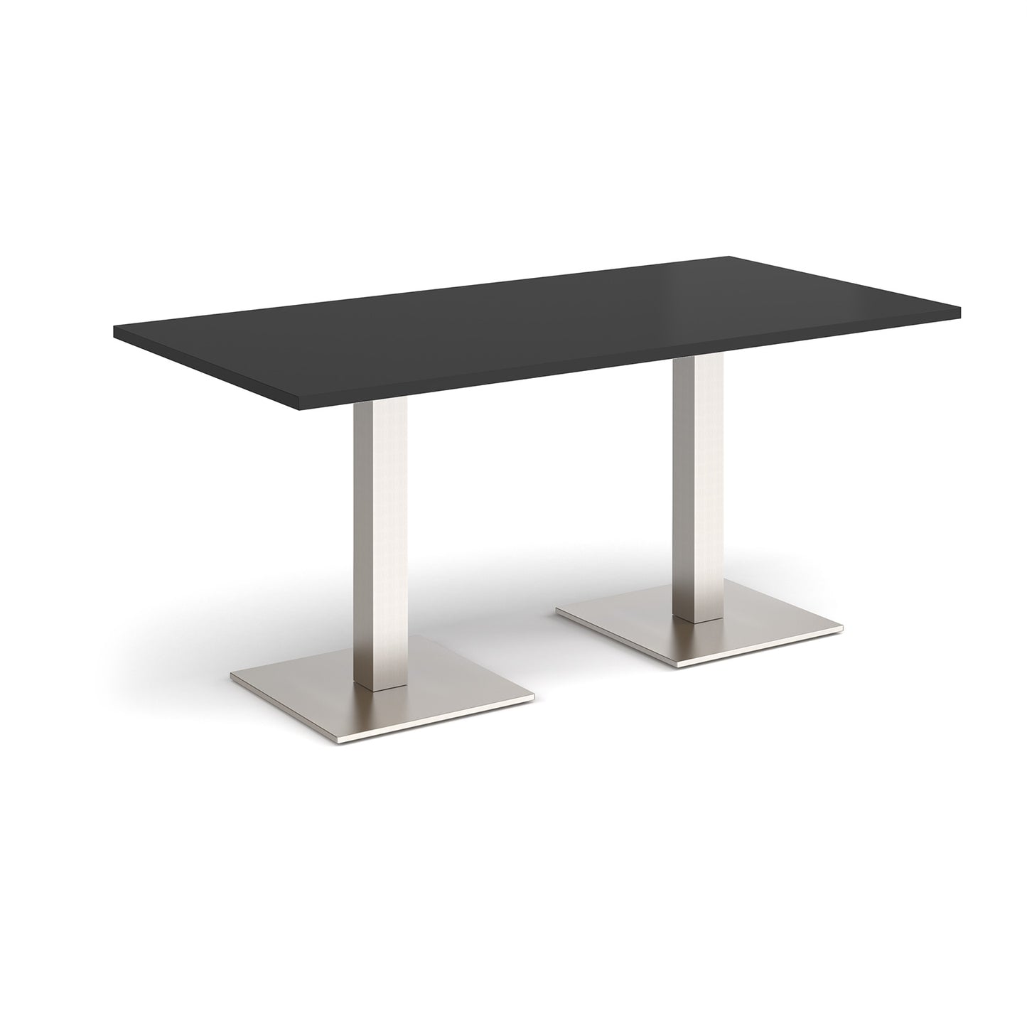 Brescia rectangular dining table with square bases - BDR1600-BS-BK