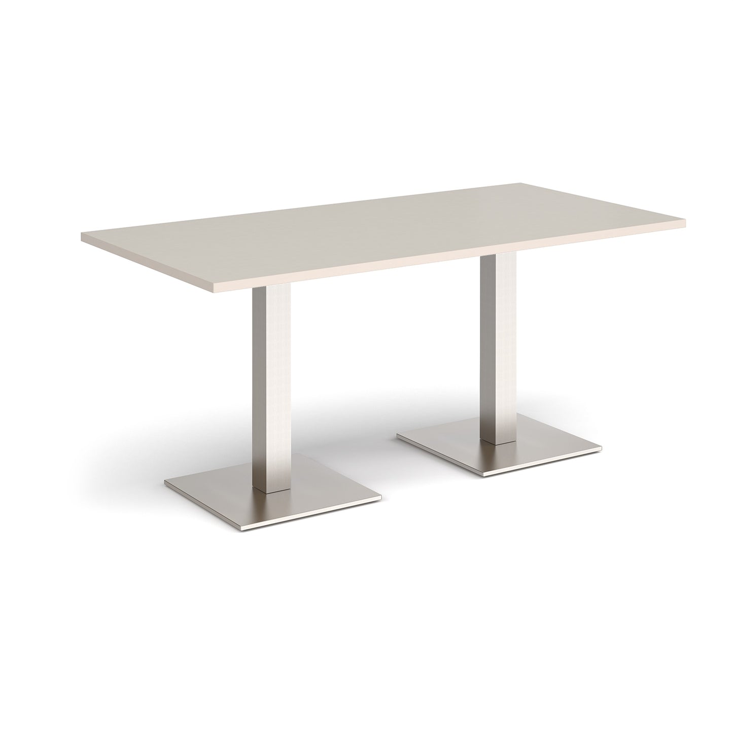Brescia rectangular dining table with square bases - BDR1600-BS-LG