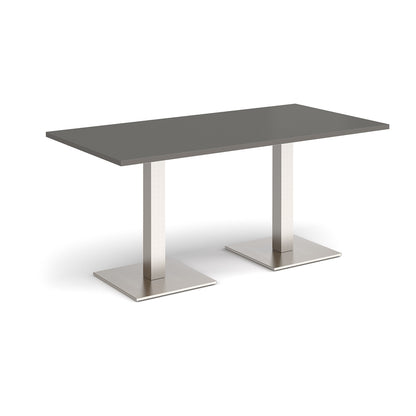 Brescia rectangular dining table with square bases - BDR1600-BS-OG