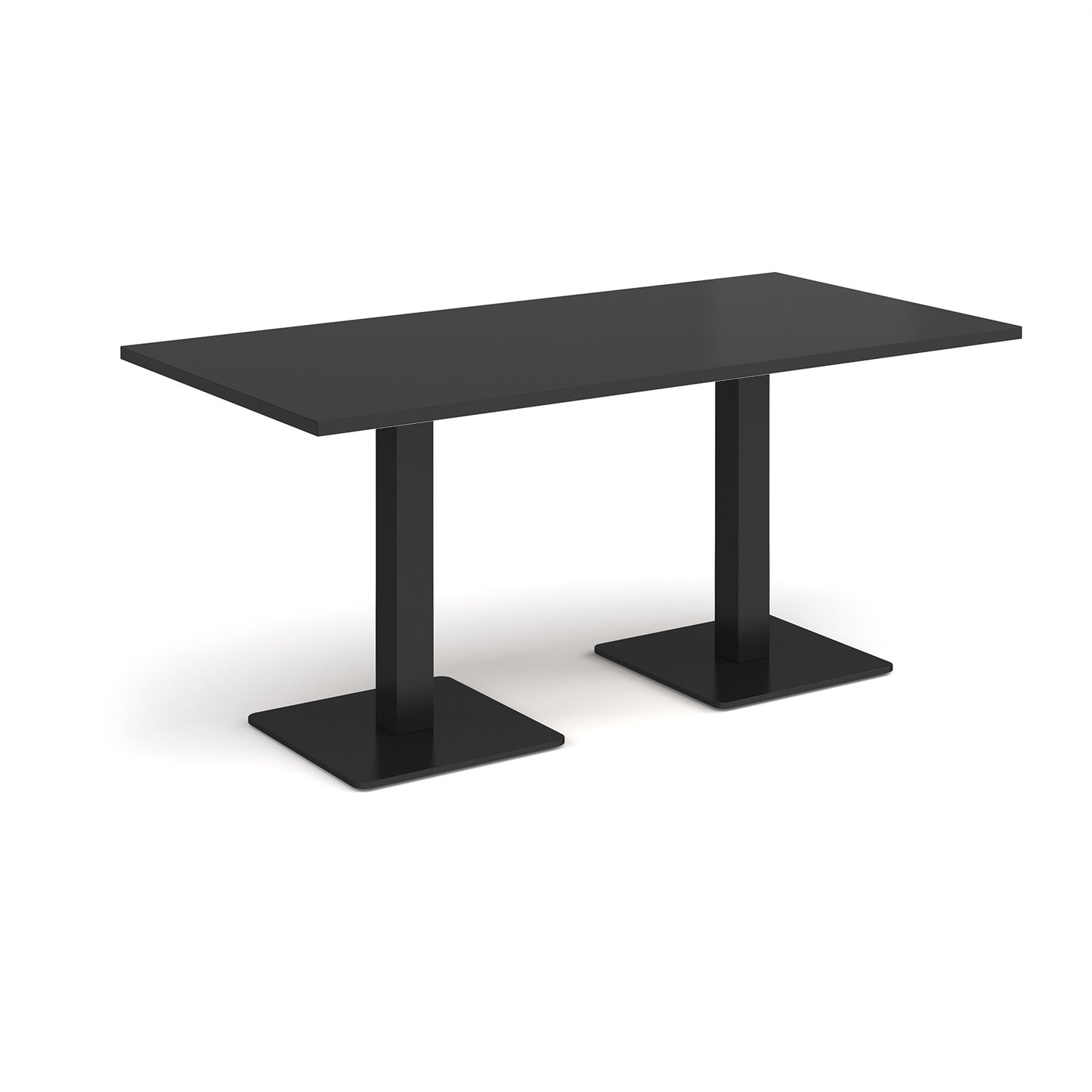 Brescia rectangular dining table with square bases - BDR1600-K-BK