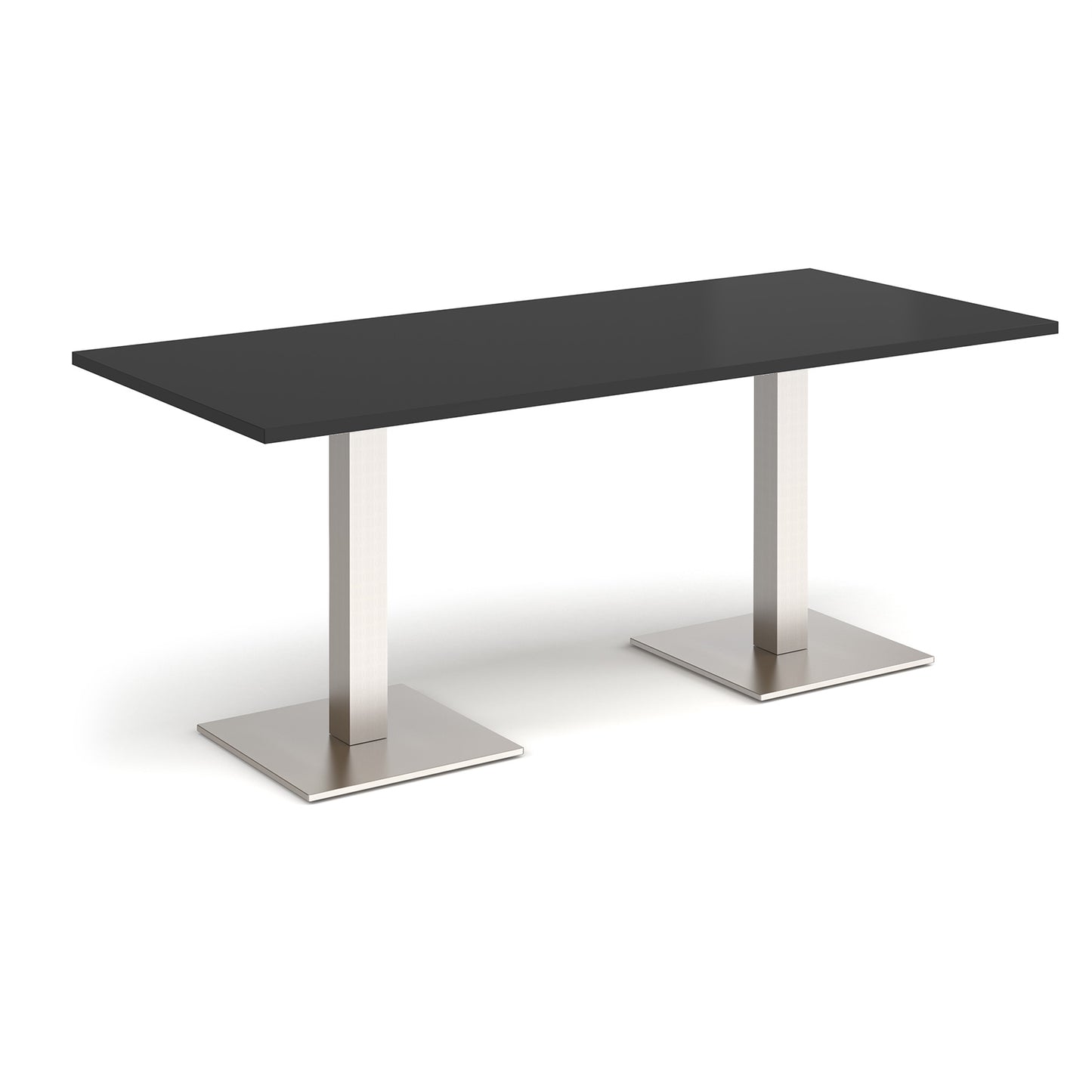 Brescia rectangular dining table with square bases - BDR1800-BS-BK