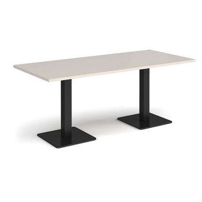 Brescia rectangular dining table with square bases - BDR1800-K-LG