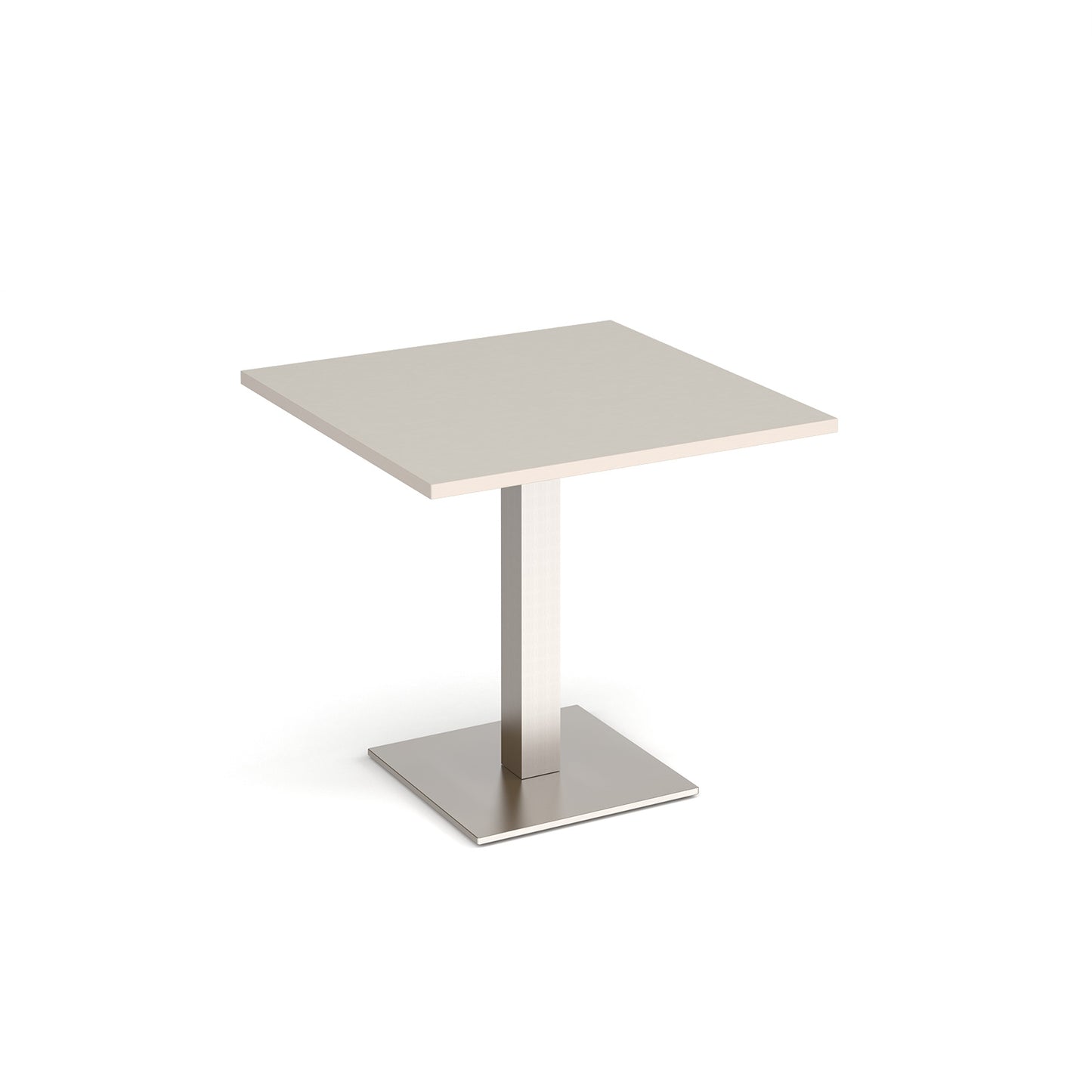 Brescia square dining table with flat square base - BDS800-BS-LG