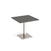Brescia square dining table with flat square base