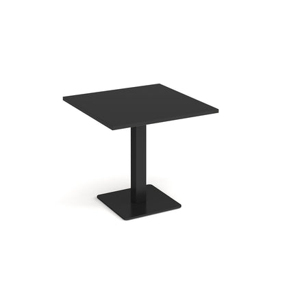 Brescia square dining table with flat square base - BDS800-K-BK