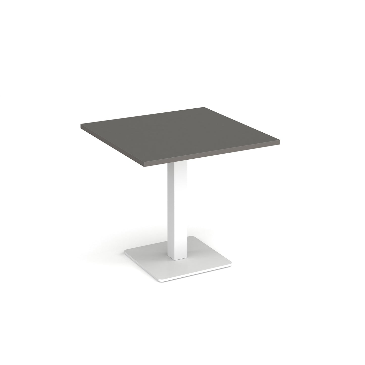 Brescia square dining table with flat square base - BDS800-WH-OG