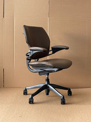 Humanscale Freedom Chair In Brown Patterned Leather - UK Delivery