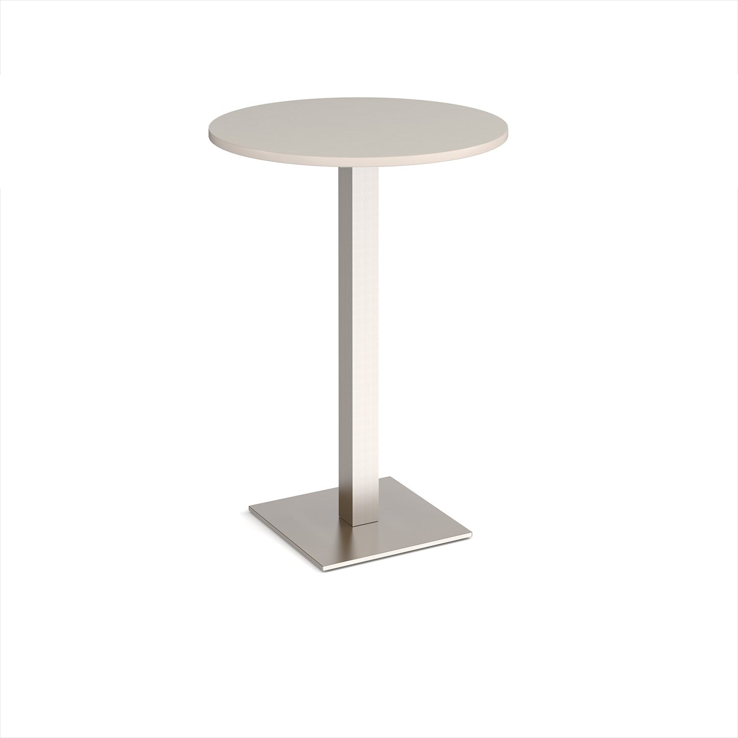 Brescia circular poseur table with flat square base - BPC800-BS-LG