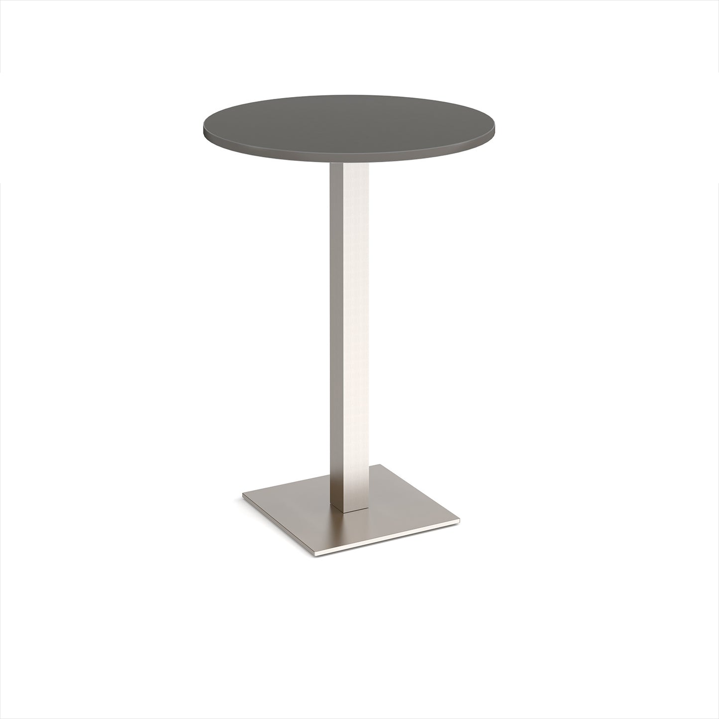 Brescia circular poseur table with flat square base - BPC800-BS-OG
