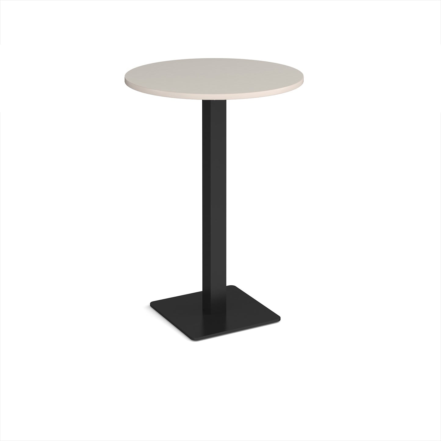 Brescia circular poseur table with flat square base - BPC800-K-LG