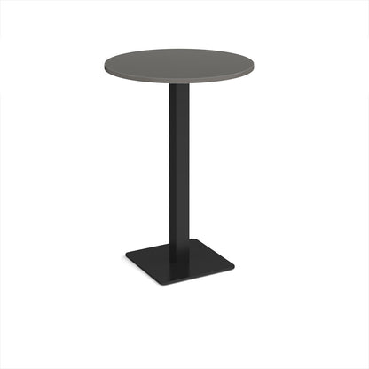 Brescia circular poseur table with flat square base - BPC800-K-OG