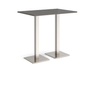 Brescia rectangular poseur table with square bases