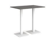 Brescia rectangular poseur table with square bases