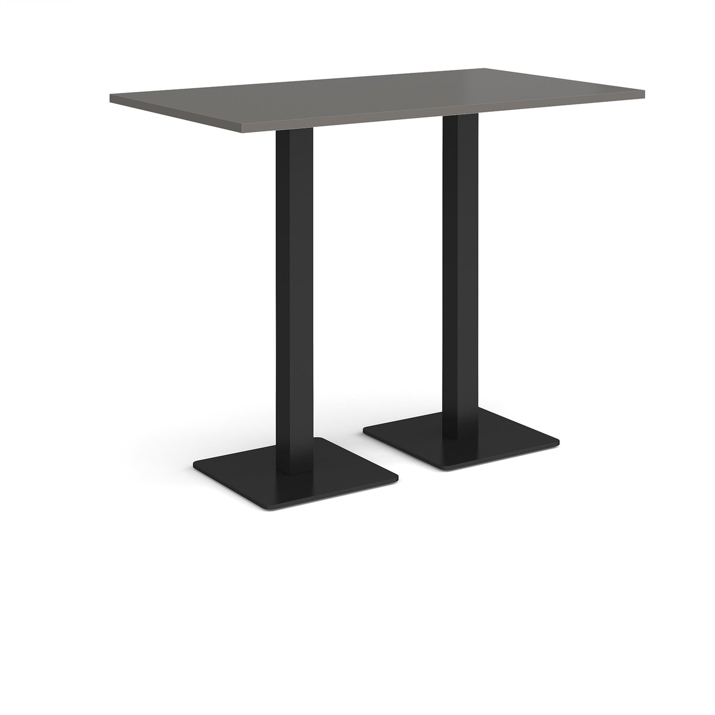Brescia rectangular poseur table with square bases - BPR1400-K-OG