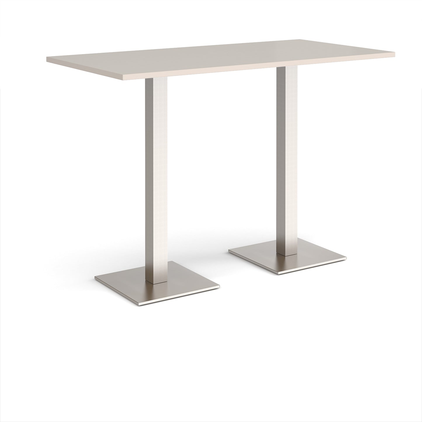 Brescia rectangular poseur table with square bases - BPR1600-BS-LG