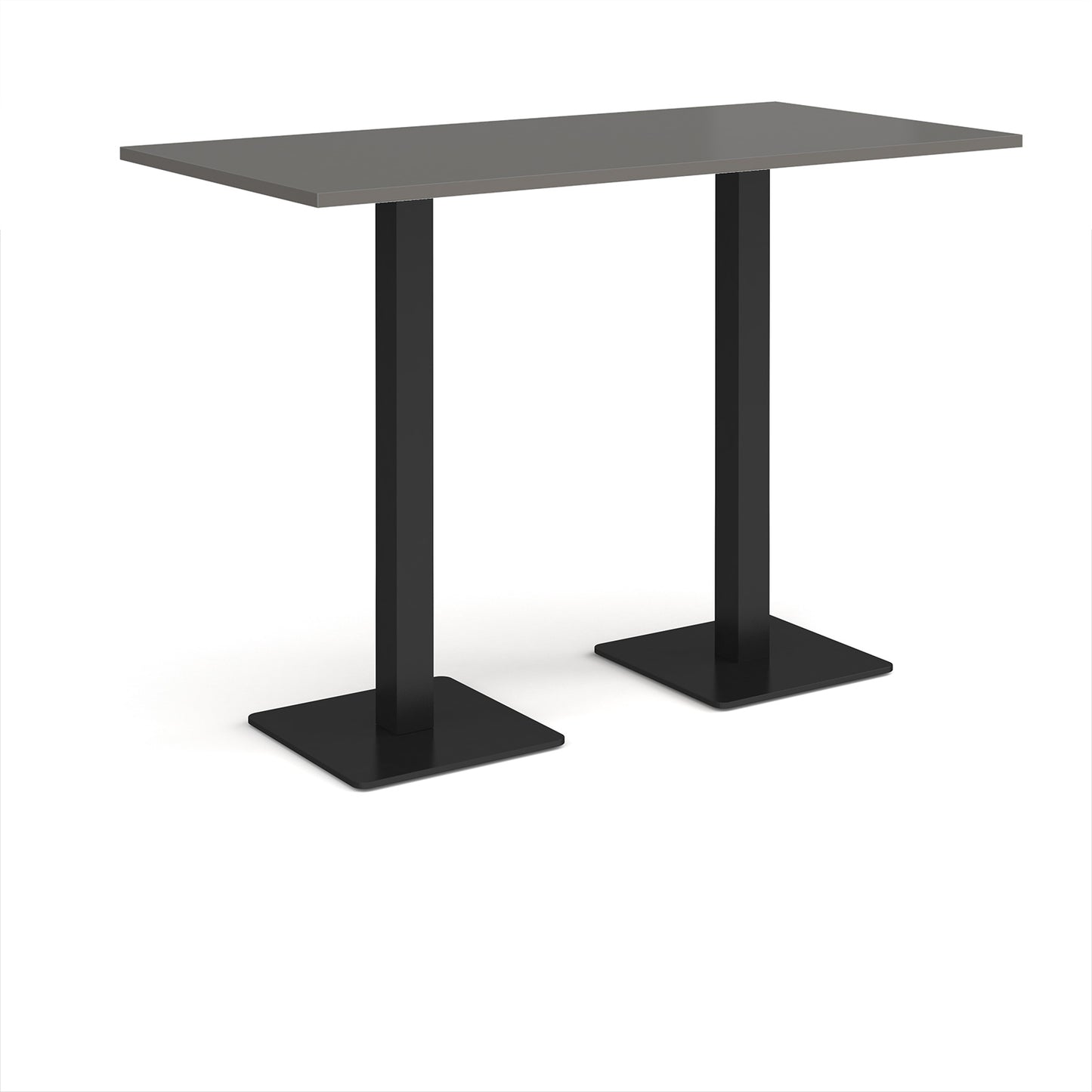 Brescia rectangular poseur table with square bases - BPR1600-K-OG