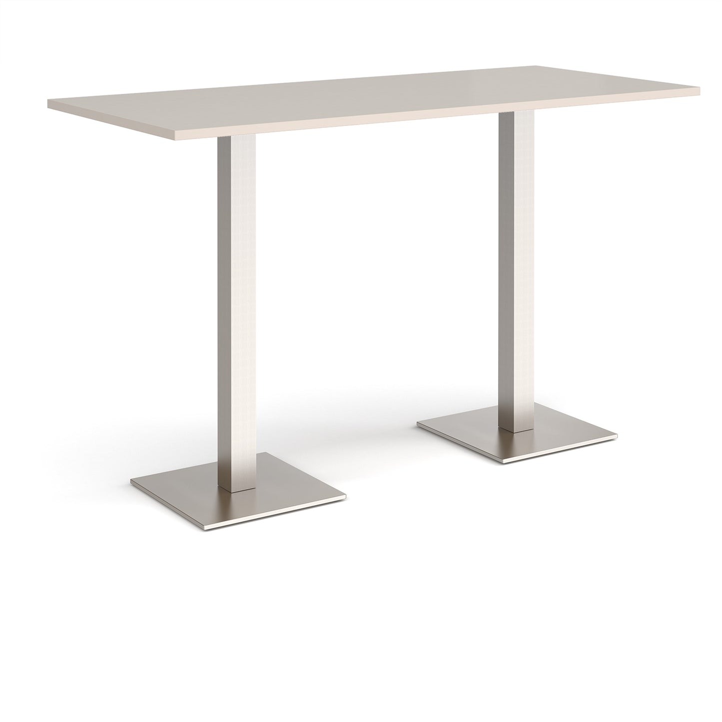 Brescia rectangular poseur table with square bases - BPR1800-BS-LG