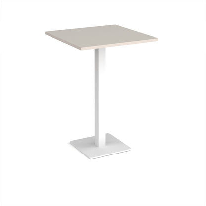 Brescia square poseur table with flat square base - BPS800-WH-LG