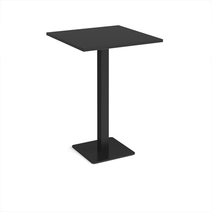 Brescia square poseur table with flat square base - BPS800-K-BK