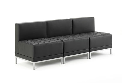 Infinity Modular Black leather sofa