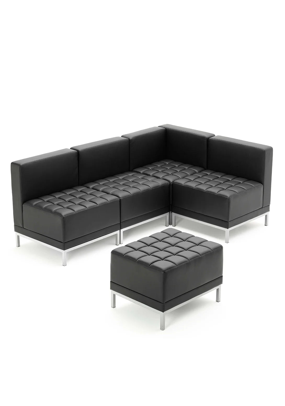 Infinity Modular Black leather sofa