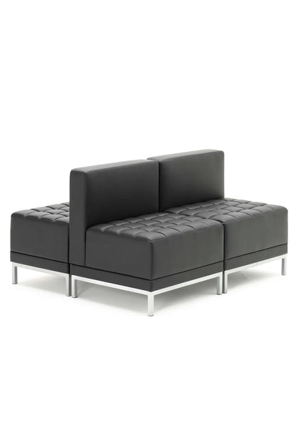 Infinity Modular Black leather sofa