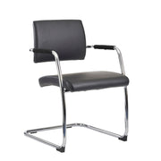 Arrow Head Leg Radial End Boardroom Table With 8 Meeting Room Cantilever Chair