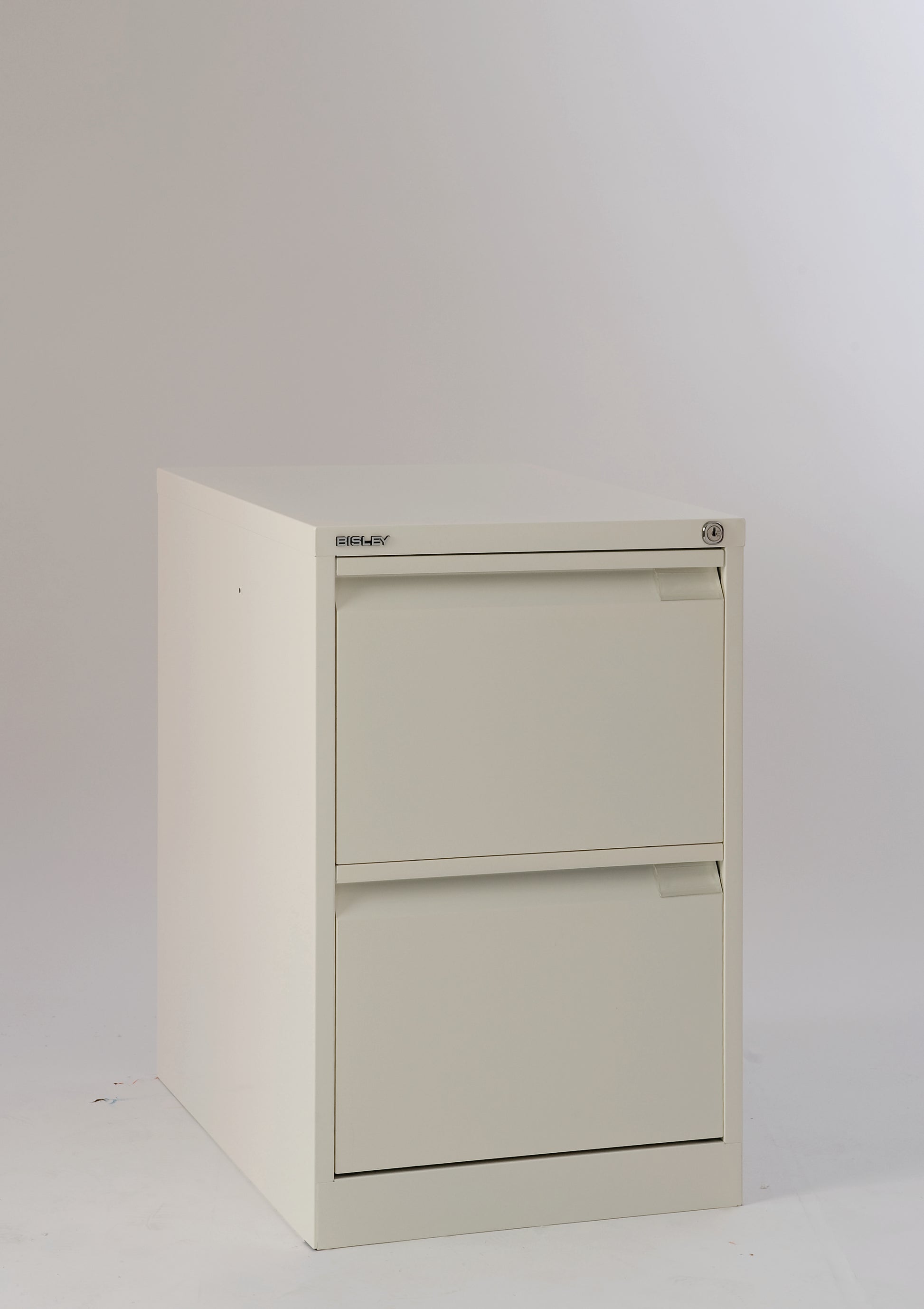 Bisley|2 Drawer|Steel|Executive Filing Cabinet|470x622x711 |Chalk