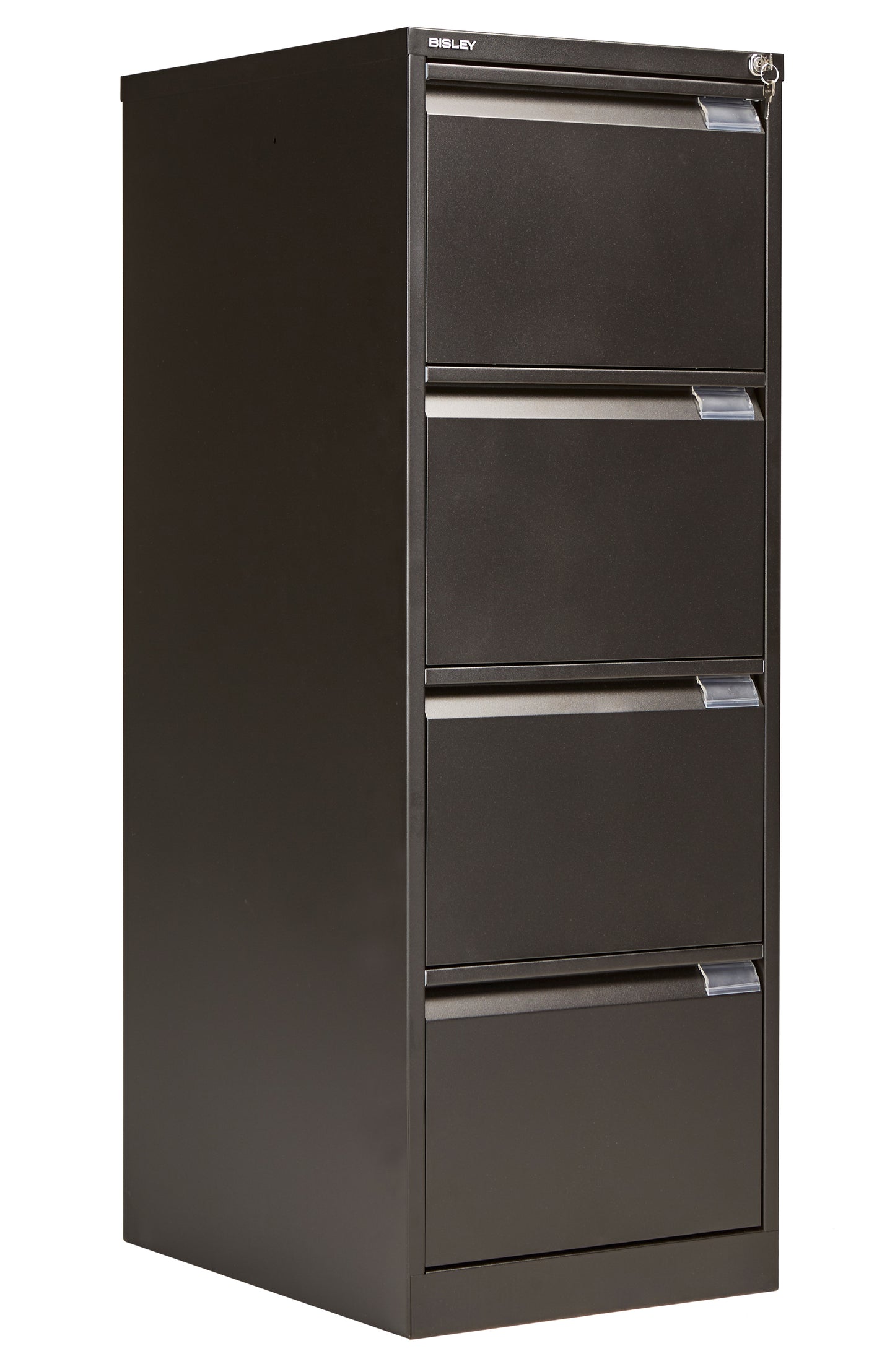 Bisley|4 Drawer|Steel|Executive Filing Cabinet|470x622x1321 |Black