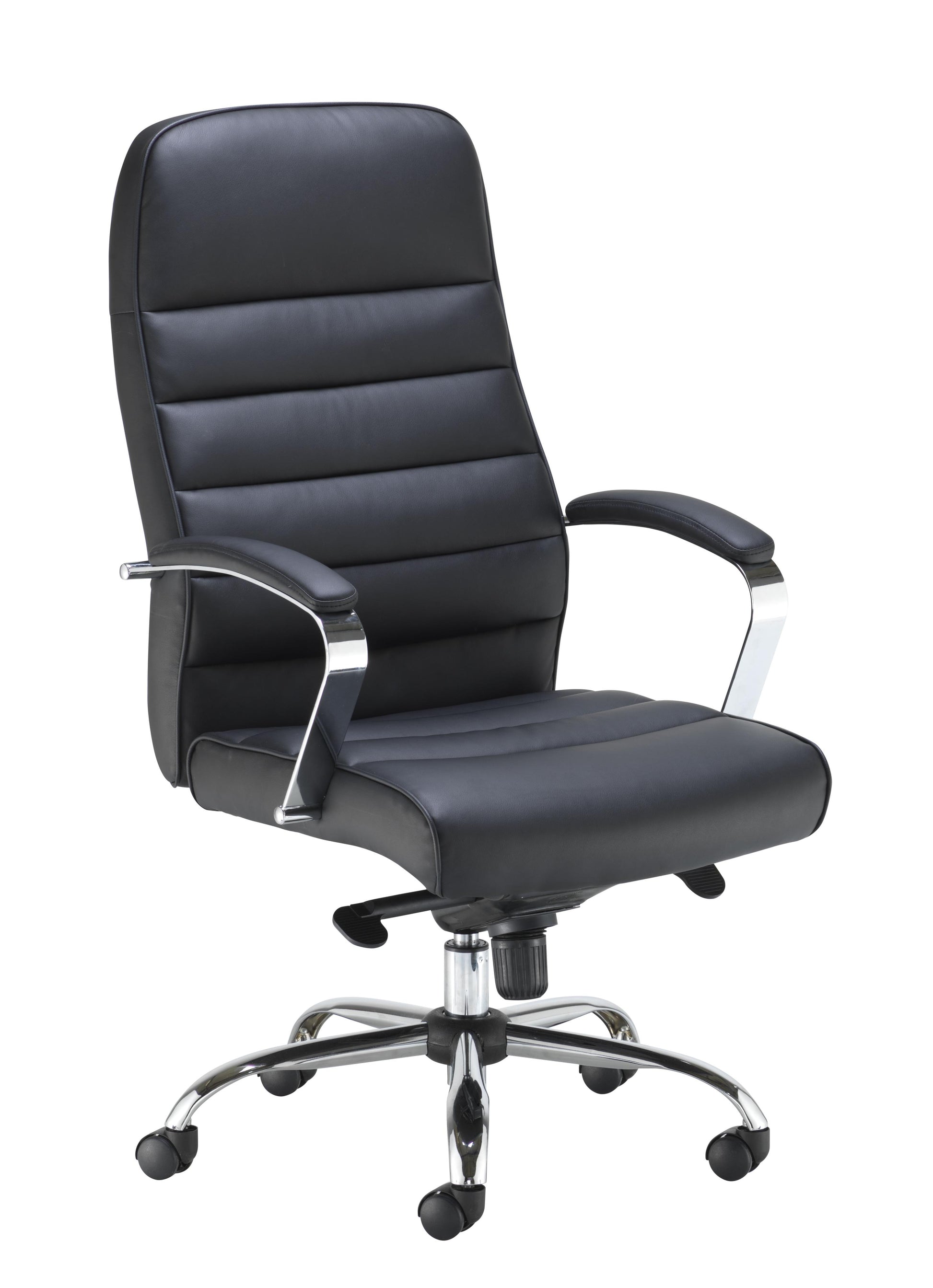 Ares Leather Look High Back Executive Chair|Black