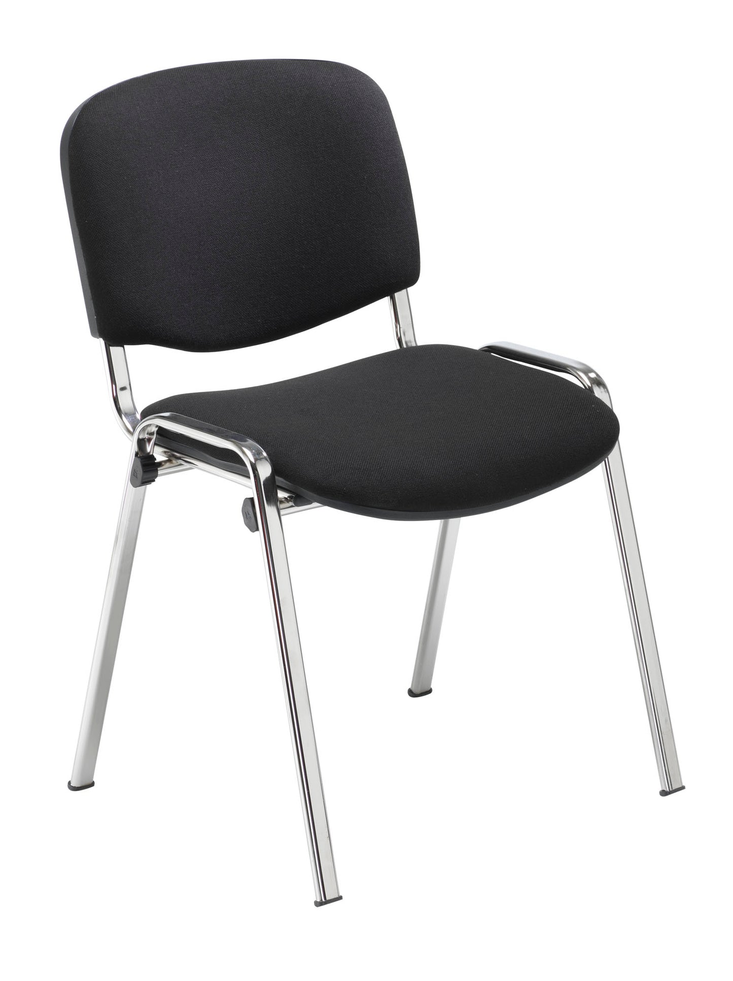 Club Multipurpose Stacking Chair|Fabric|Black-Chrome