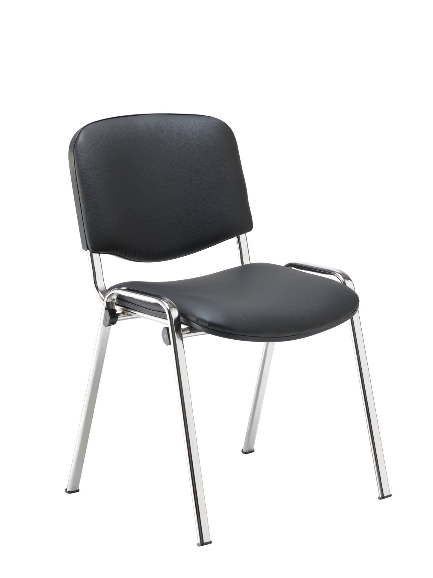 Club Multipurpose Stacking Chair|PU|Black-Chrome