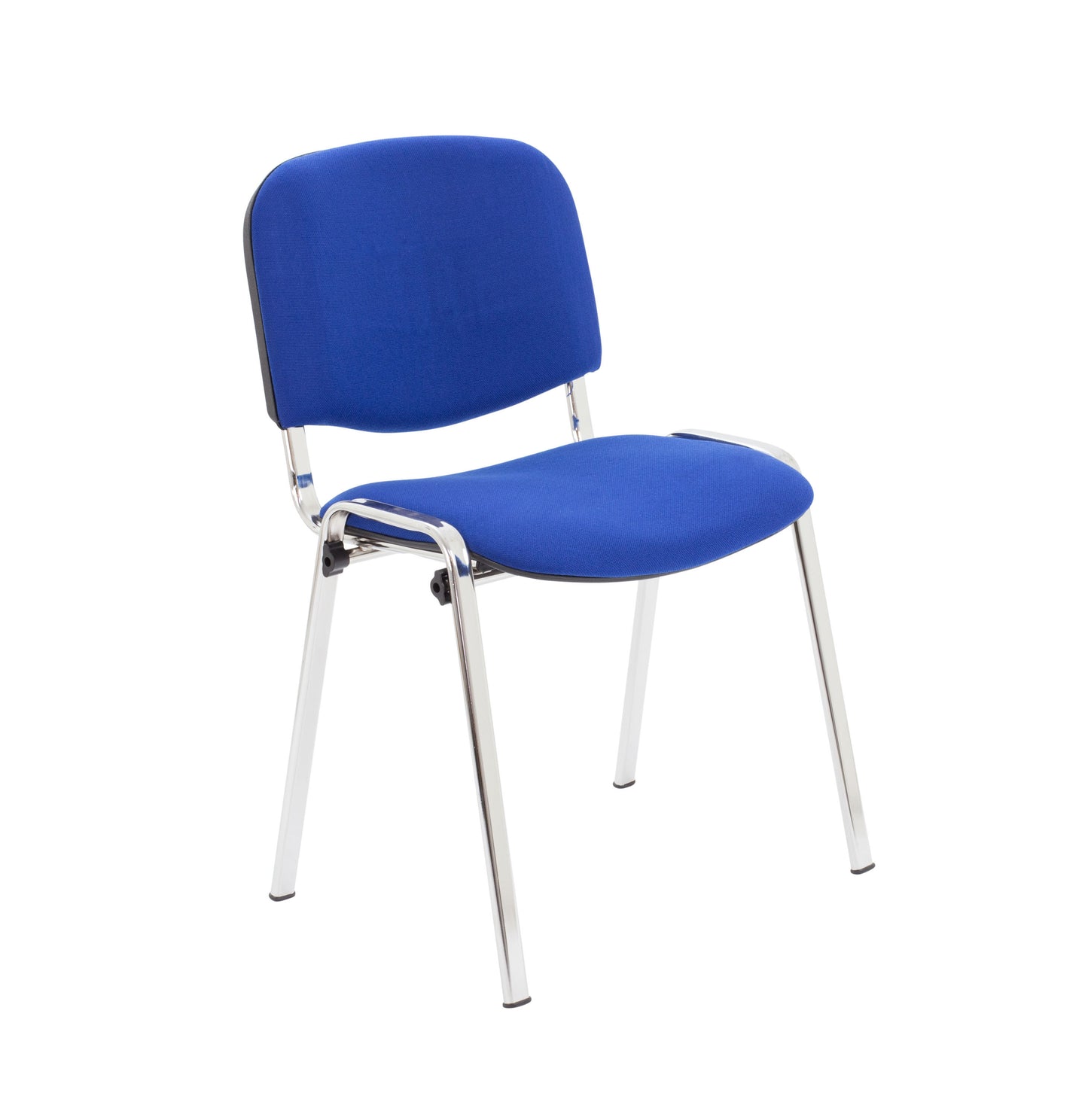 Club Multipurpose Stacking Chair|Fabric|Royal Blue-Chrome