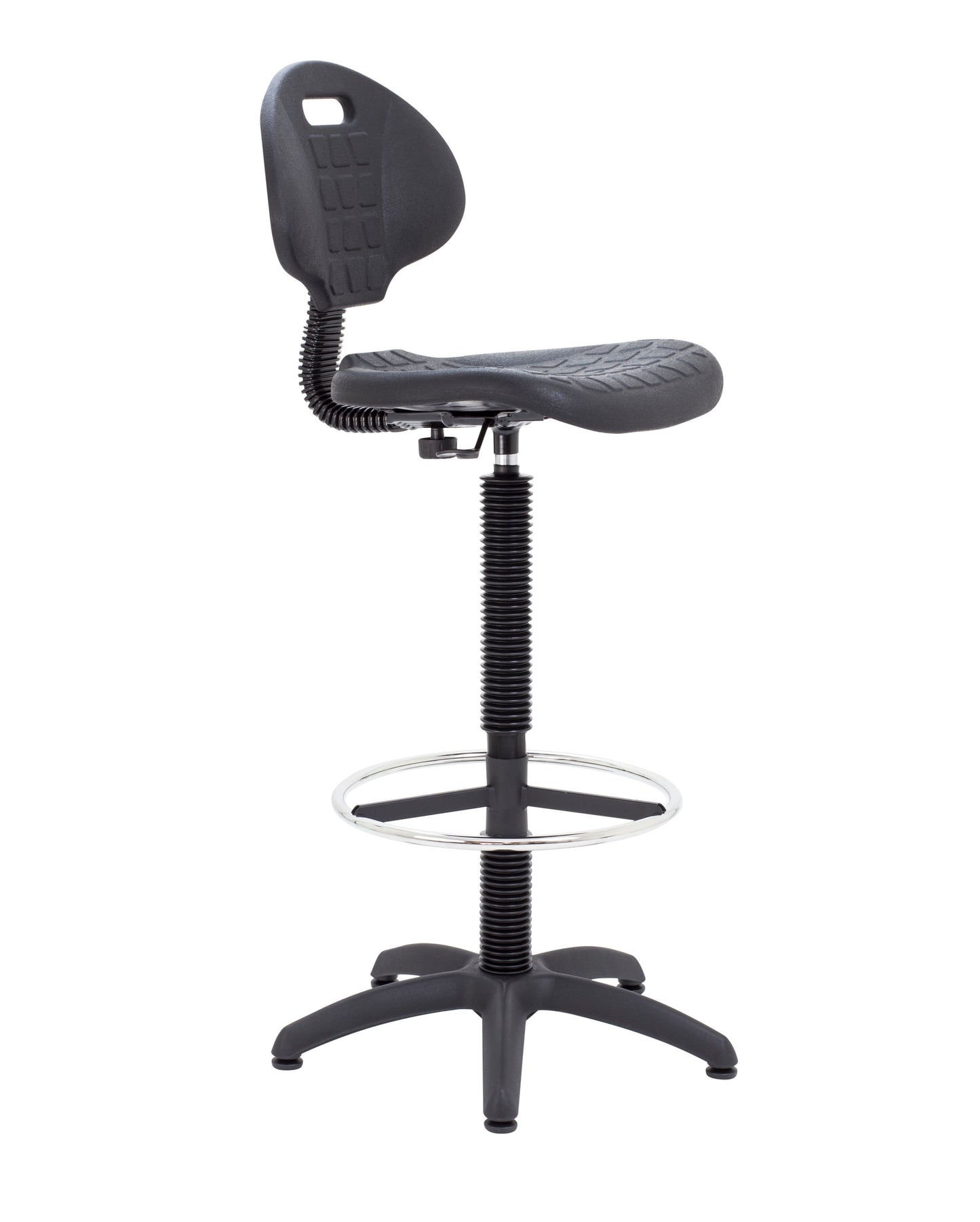 Factory Chair With Draughtsman Kit|Static Foot Ring|Black