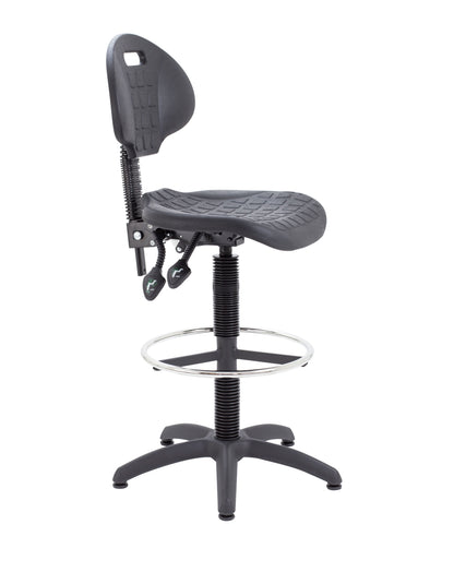 Factory Chair 2 Lever With Draughtsman Kit|Static Foot Ring|Black