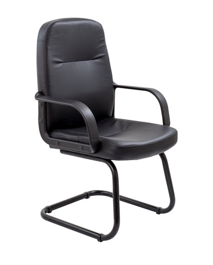 Canasta Visitor Chair|Black PU