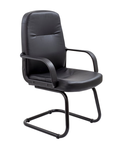 Canasta Visitor Chair|Black PU
