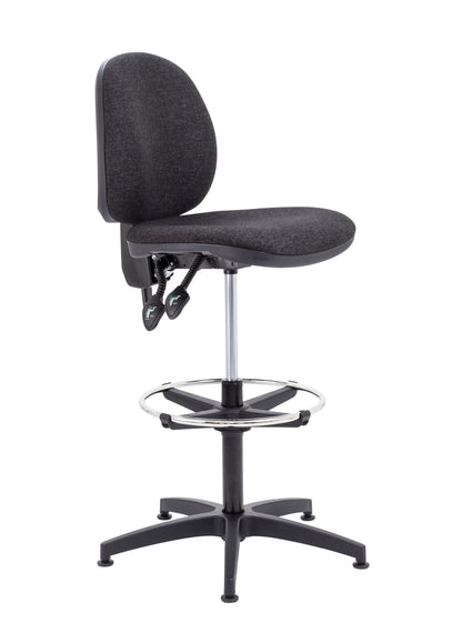 Concept Mid Back Chair with Adjustable Draughtsman Kit|Charcoal
