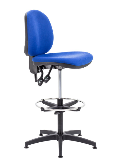 Concept Mid Back Chair with Adjustable Draughtsman Kit|Royal Blue