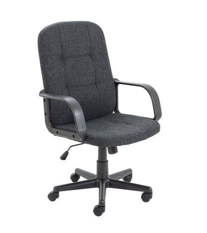 Jack Two Fabric Executive Chair with Fixed Arms|Black