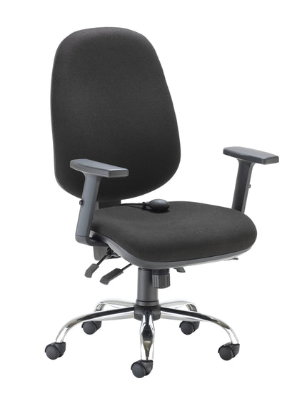 Concept Plus High Back Ergonomic Operator Chair with Adjustable Arms|Charcoal