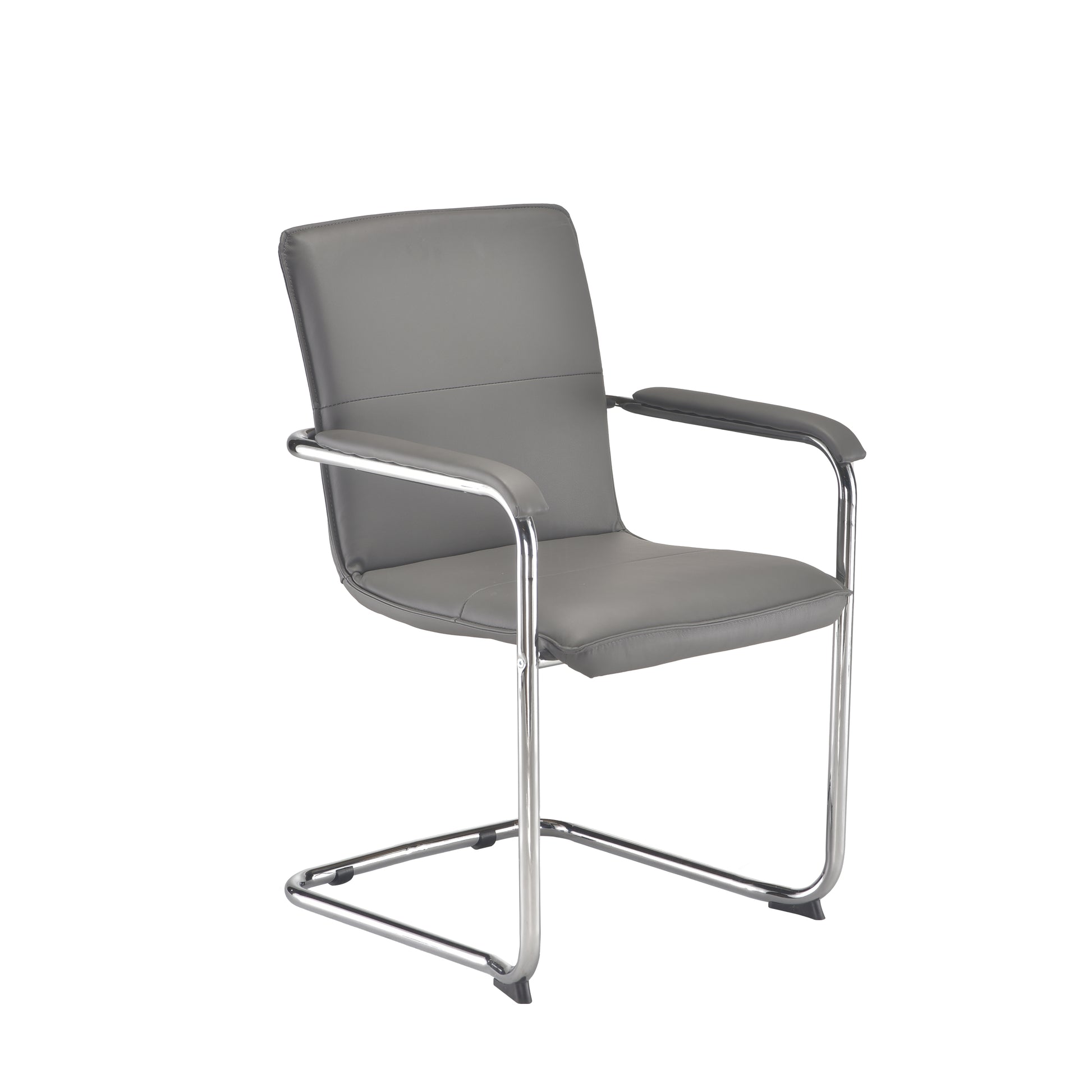 Pavia Leather Look Visitor Chair|Grey