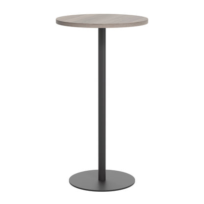 Contract 600mm High Table (FSC)|Grey Oak-Black