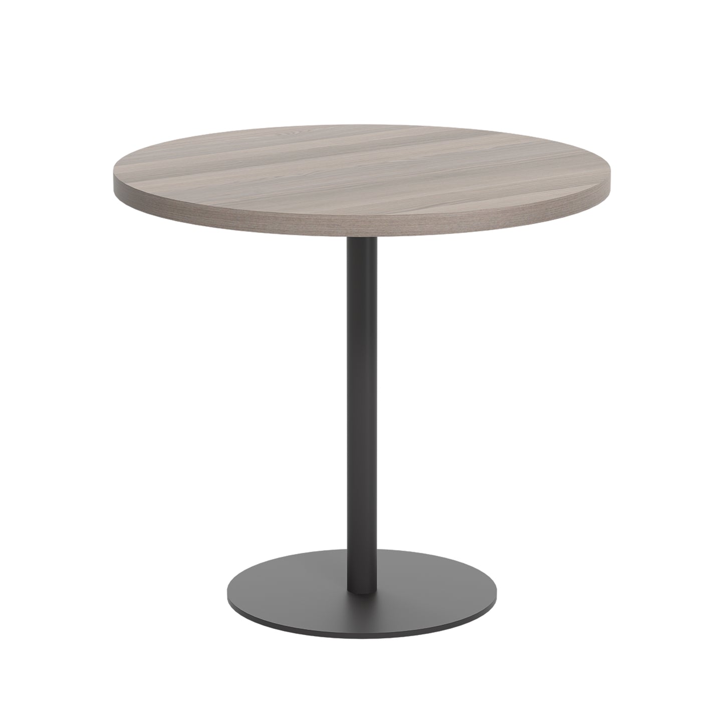 Contract 800mm Mid Table (FSC)|Grey Oak-Black