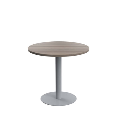 Contract 800mm Mid Table (FSC)|Grey Oak-Silver