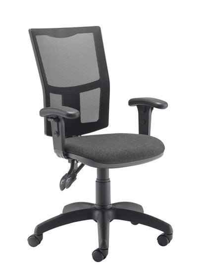 Calypso 2 Mesh Office Chair With Adjustable Arms|Charcoal